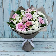 Букет цветов из:  Герберы, Альстромерии и Хризантемы в Горячеводском