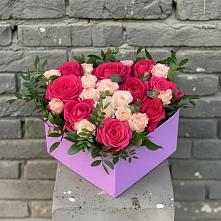 Цветочная композиция из Розы в коробке в Горячеводском