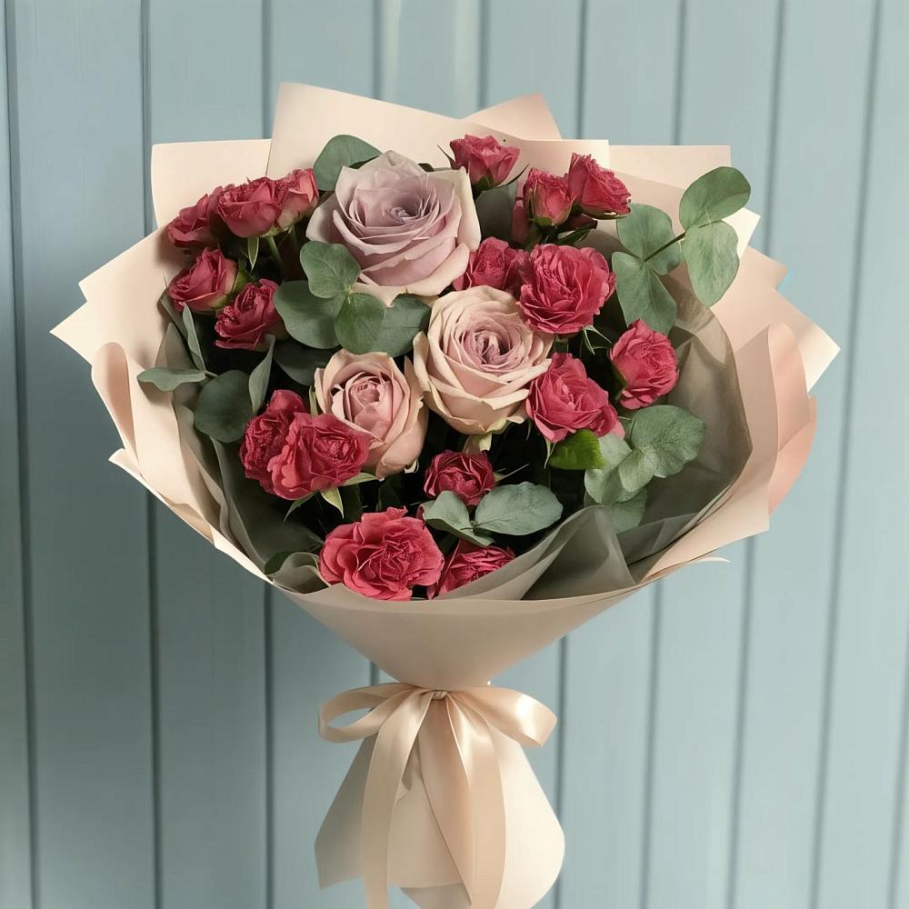 Букет цветов из: Гвоздики и Розы в Горячеводском