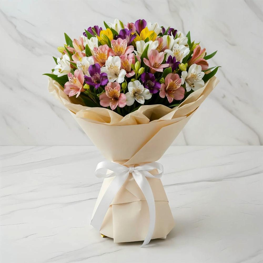 Букет цветов из: Альстромерии в Горячеводском