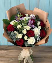 Букет цветов из:  Розы и Альстромерии в Горячеводском
