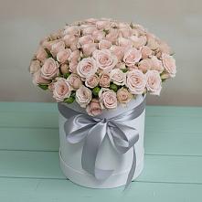 Цветочная композиция из Розы в шляпной коробке #REPLACE_PRED# Горячеводском