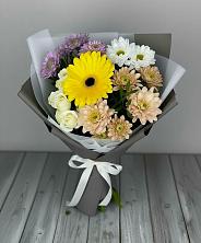 Букет цветов из:  Розы, Герберы и Хризантемы в Горячеводском