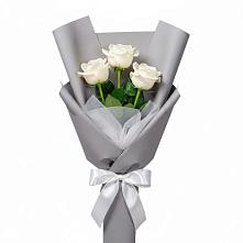 Букет 3 белые розы #REPLACE_PRED# Горячеводском