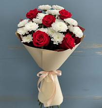 Букет цветов из:  Розы и Хризантемы в Горячеводском