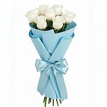 Букет 7 белых роз Проуд в Горячеводском