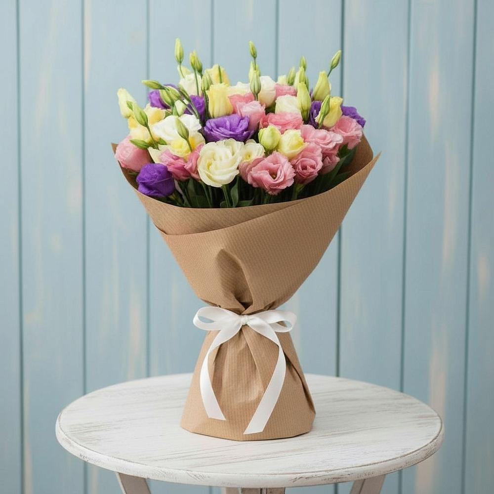 Букет цветов из: Лизиантусы в Горячеводском