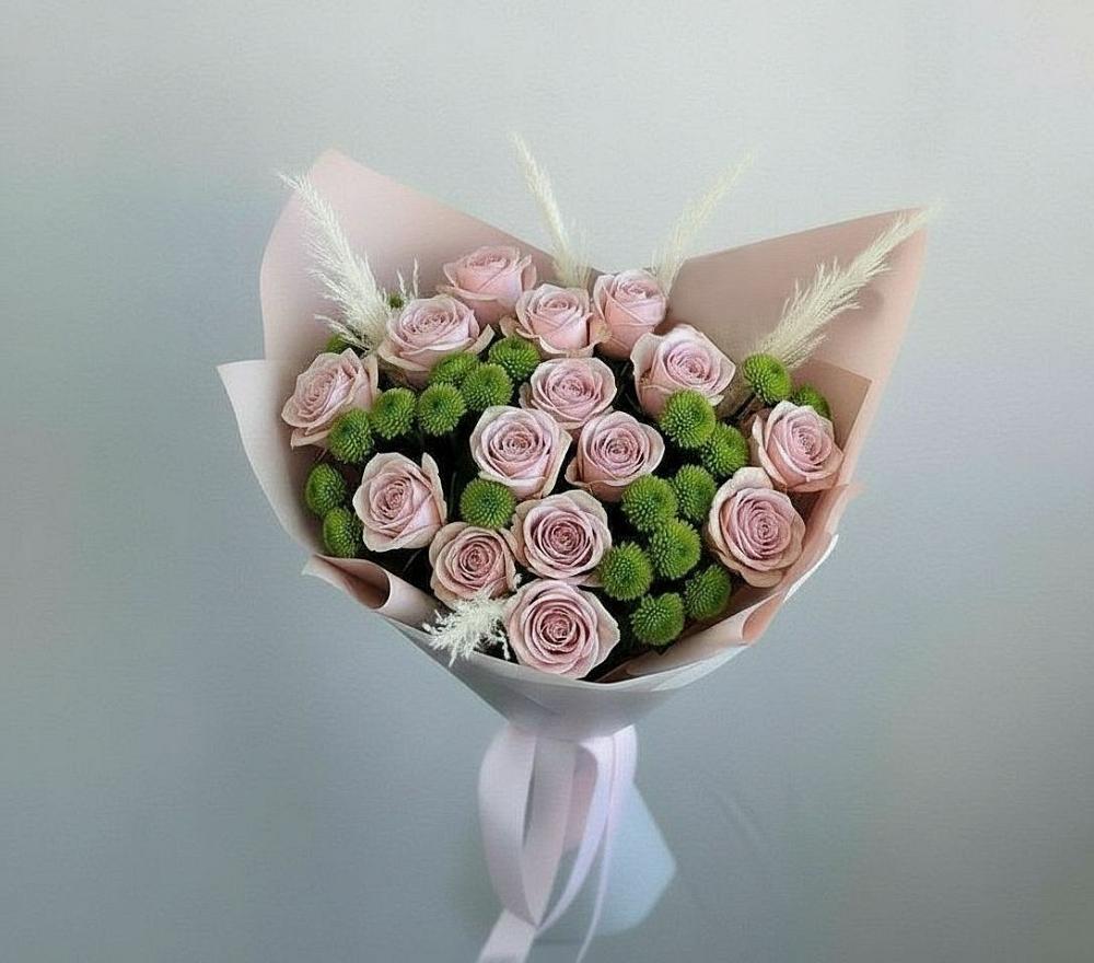 Букет цветов из: Розы и Хризантемы в Горячеводском