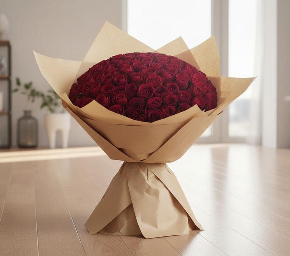 Букет 101 Красная роза в Горячеводском