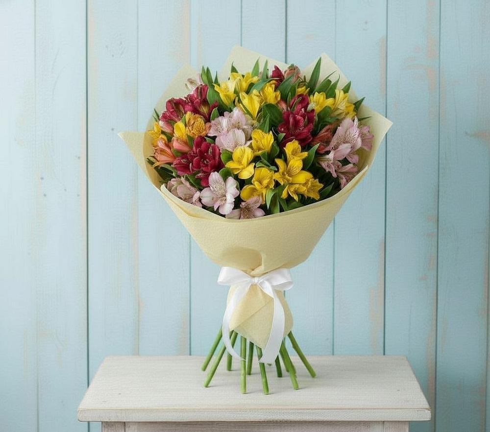 Букет цветов из: Альстромерии в Горячеводском
