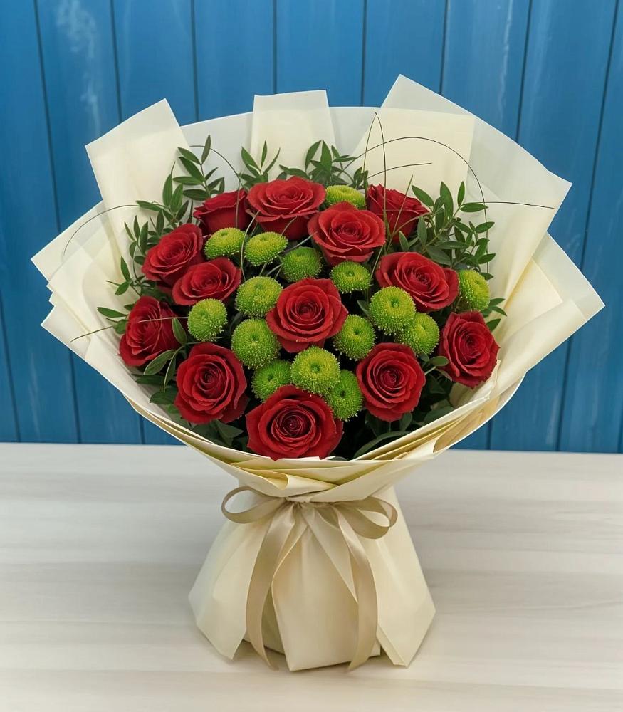 Букет цветов из: Розы и Хризантемы в Горячеводском