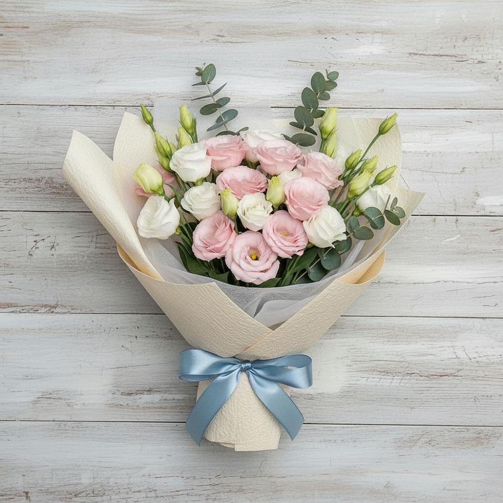 Букет цветов из: Лизиантусы в Горячеводском